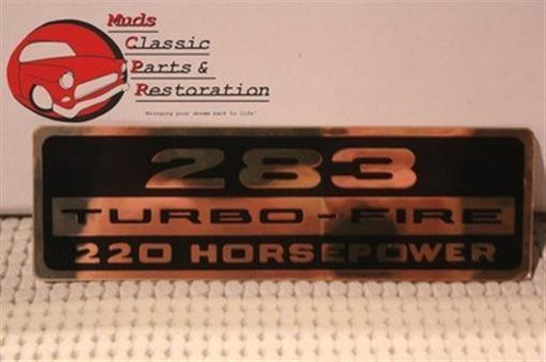 Chevy Impala Nova Chevelle 283 Turbo-Fire 220 Hp Valve Cover Decals Two W/Order