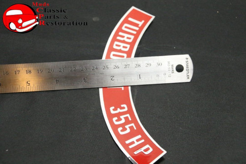 Chevy Turbo Jet 355 Horsepower Air Cleaner Decal