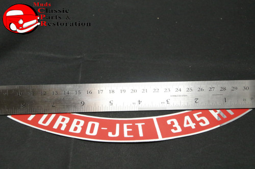 Chevy Turbo Jet 345 Horsepower Air Cleaner Decal