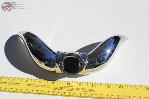 Chrome Bull Horn Novelty Hood Ornament Custom Truck Chevy Hot Rat Street Rod
