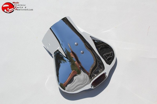Chrome Clam Shell Tail Pipe Exhaust Deflector Shield Custom Car Truck Hot Rod