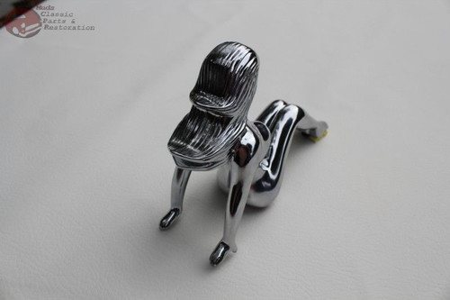 Sitting Chrome Seated Lady Hood Ornament Custom Truck Hot Rat Street Rod
