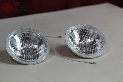 Clear Lens Fog Lamp Light Replacement Bulbs Vintage Style 12 Volt Hot Rod Truck