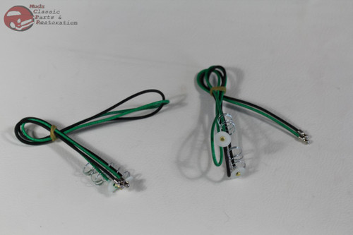 Cloth Green Black Wire Pigtail Single Contact Socket Model A Hot Rat Rod Truck