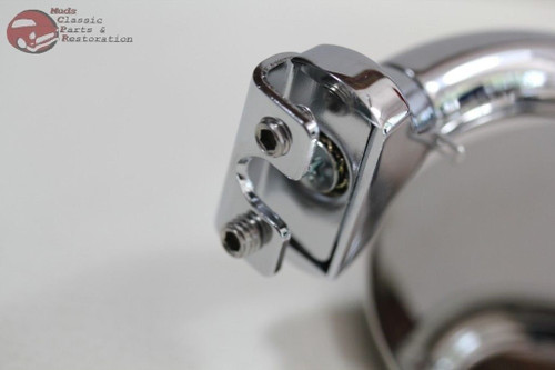 Curved Arm Reaview Outside Door Peep Mirror Led Turn Signal Arrow Hot Rat Rod