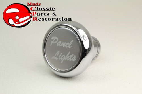 Custom Big Rig Truck Deluxe Chrome Panel Lights Dash Mount Knob Silver Sticker