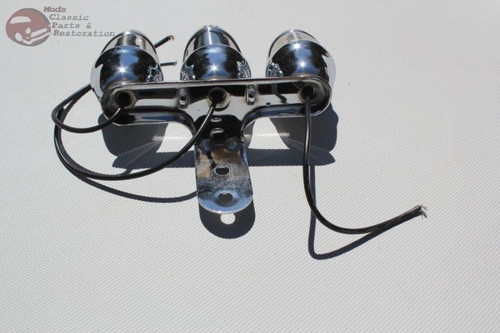 Custom Blue Tri Mini Marker Visor Outside Light Tree Bolt On Hot Rat Rod Truck