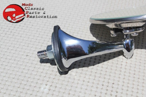 Custom Fender Mounted Single Bolt Lucas Style Outside Rearview Mirrors Mini Mg