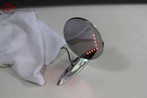Custom Flush Mount Outside Rear View Mirror W Led Turn Direction Arrow Chrome