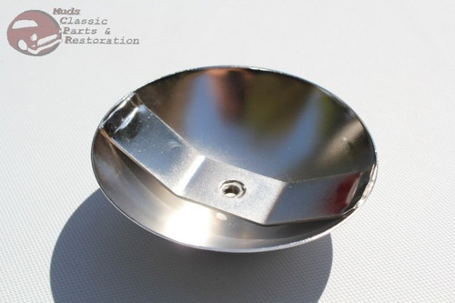 Custom Rat Hot Rod Truck Center Mount Bolt On Hub Cap Bullets Chrome Accents New