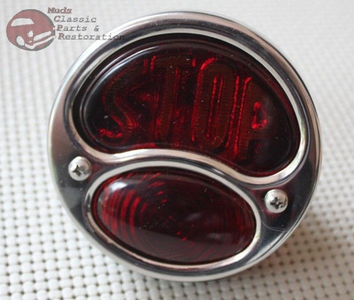 Custom Motorcycle Stop Lens Rear Side Mounted Stainless Tail Light Taillight