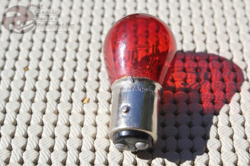 Dual Filament Red Glass Park Turn Brake Direction Tail Light Lamp 1157 Bulbs Rod