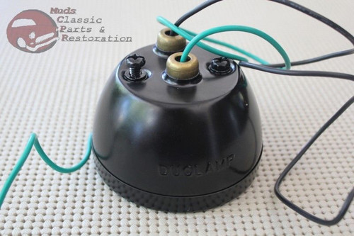 Ford Model A Hotrodmotorcyle Chopper Duolamp License Plate Black Tail Light Left