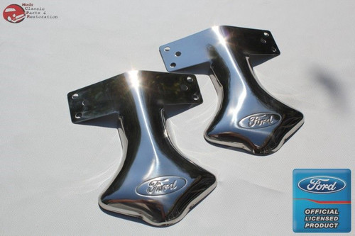 Ford Oval Logo Custom Exhaust Tail Pipe Deflector Tips Shields Hot Rat Rod Truck