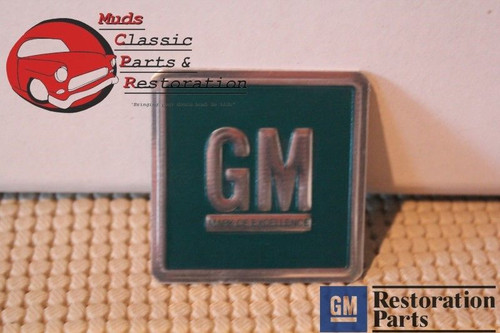 Gm Chevy Mark Of Excellence Door Jamb Reflector Decal Turquoise Green Embossed