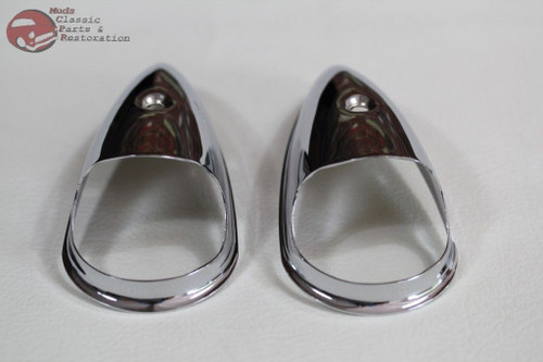 Guide Style Headlight Amber Led Turn Signal Marker Lights Housing Clear Lens Set