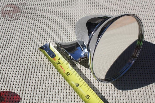 Gt Talbot Shelby British Style Fender Door Mounted Race Racing Mirrors Chrome