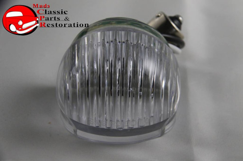 Guide Style Headlight Black Led Turn Signal Marker Light Housing Clear 1157 New