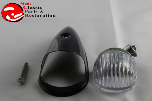 Guide Style Headlight Black Led Turn Signal Marker Light Housing Clear 1157 New