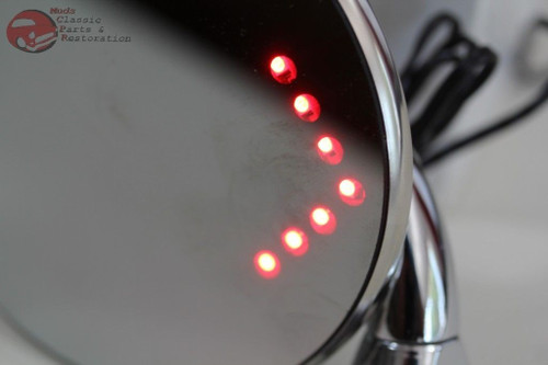 Hot Rat Rod Custom Truck 4" Exterior Peep Mirrors Led Turn Signal Curved Arms