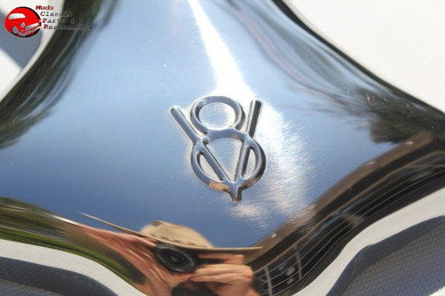 Hot Rat Rod Ford V8 Script Logo Exhaust Deflector Muffler Pipe Tip Custom Truck
