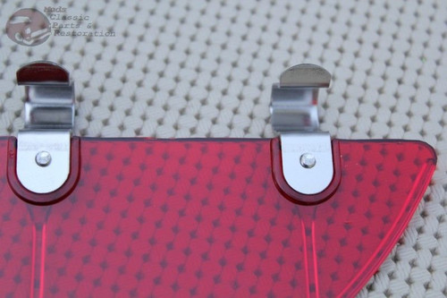 Hot Rat Street Rod Cruiser Red Plastic Outside Vent Window Air Wind Deflectors