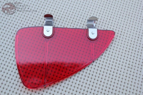 Hot Rat Street Rod Cruiser Red Plastic Outside Vent Window Air Wind Deflectors