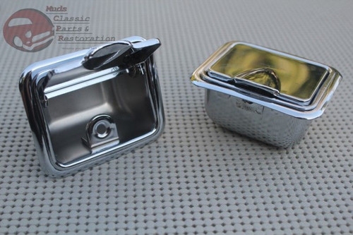 Impala Rear Quarter Chrome Ash Trays Bezels Chevelle Gto Cutlass Skylark Pontiac