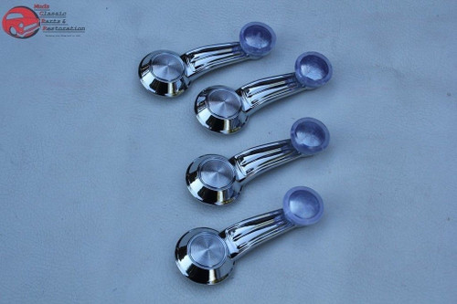 Inside Door Quarter Window Regulator Crank Handle Kit Set Clear Knobs C Clips