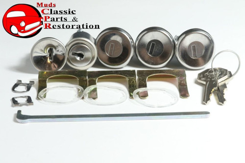 Lock Kit 66 Impala Locks Ignition Door Glovebox Trunk Original Gm Chevy Keys