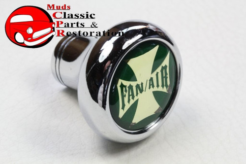 Maltese Iron Cross Deluxe Fan Air Dash Knob Truck Hot Rat Street Rod Gloss Green