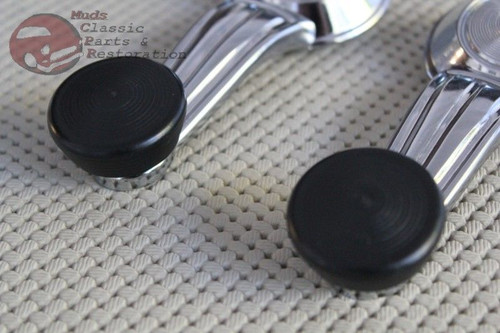 Manual Window Crank Door Requlator Handles Pair Black Knobs Chevy Gm Car Truck