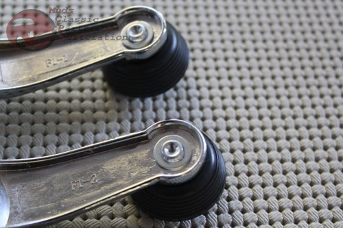 Manual Window Crank Door Requlator Handles Pair Black Knobs Chevy Gm Car Truck