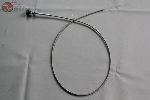 Manual Throttle Cable Stainless Knob Chevy Truck Custom Car Hot Rat Rod Dash New