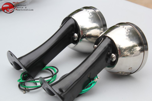 Model A Hot Rat Rod Tail Lamp Lights Stop Lens Black Bracket Stalk Custom Truck