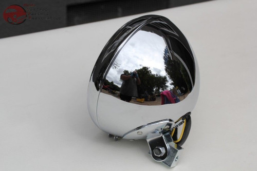 Motorcycle Smooth Chrome 7" Head Light Lamp Bulb Bucket Housing Heritage Fat Boy