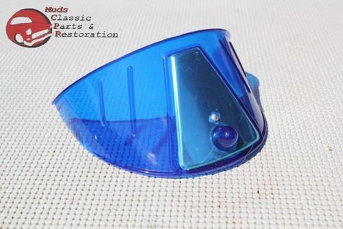 Motorcycle Headlight Blue Visor Shield 7" Indian Hog Chopper Harley Yamaha Honda