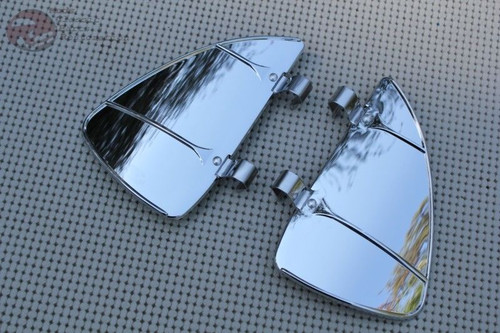 Outside Air Flow Wind Breeze Deflectors Vent Window Accessory Vintage Car Chrome