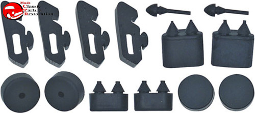 Nova Body Panel Alignment Rubber Stopper Bumper Set Kit, 14 Pieces Chevy Ii