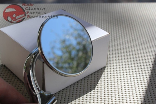 Overhead Mount Outside Curved Arm Rearview 3" Mirror Antique Classic Car Truck