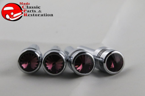 Purple Deluxe Swarovski Diamond Door Lock Knobs Custom Truck Hot Rat Street Rod