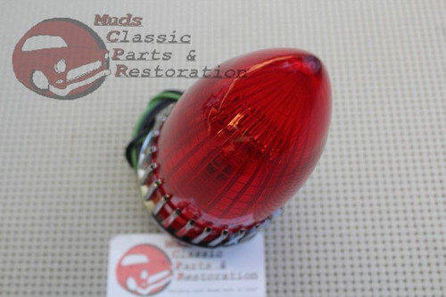 Rat Rod Red 59 Cadillac Tail Lights Custom Car Pickup Truck Frenched Recess Pair