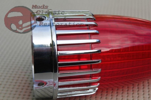 Rat Rod Red 59 Cadillac Tail Lights Custom Car Pickup Truck Frenched Recess Pair