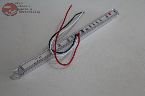 Red Led Clear Lens Dual Function Glo Light Bars Custom Car Truck Motorcycle Pair