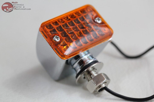 Small Mini Chrome Custom Marker Lamp Light Turn Signal Hot Rat Rod Chevy Truck