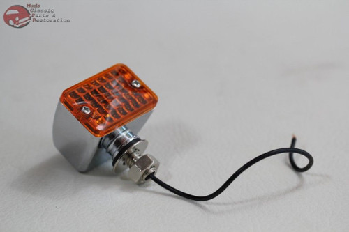 Small Mini Chrome Custom Marker Lamp Light Turn Signal Hot Rat Rod Chevy Truck