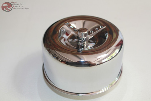 Smooth Bee Hive 1 Barrel Air Cleaner 3 Wing Spinner Top Hot Rat Street Rod Truck