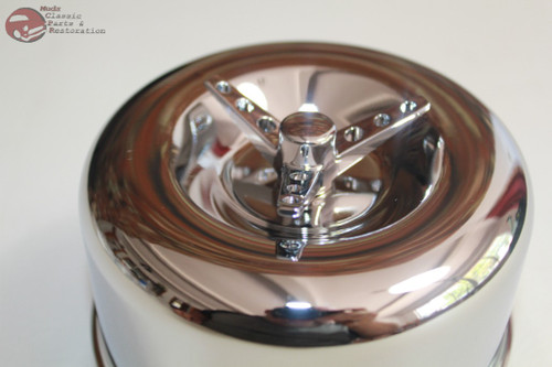 Smooth Bee Hive 1 Barrel Air Cleaner 3 Wing Spinner Top Hot Rat Street Rod Truck