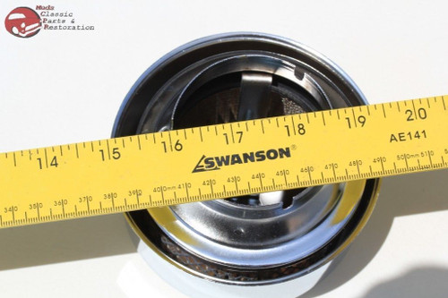 Smooth Chrome Hot Rat Rod Style Air Cleaner 2 Barrel 2 5/8" Custom Chevy Ford