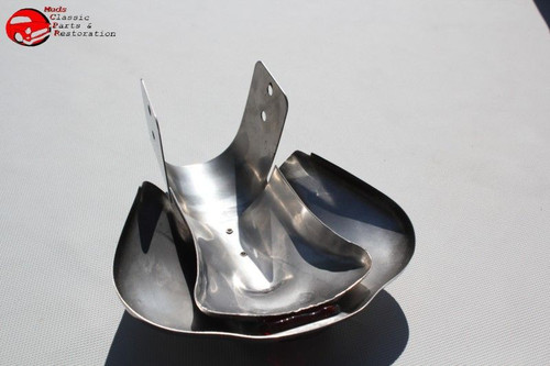 Stainless Clam Shell Tail Pipe Exhaust Deflector Shield Custom Car Truck Hot Rod